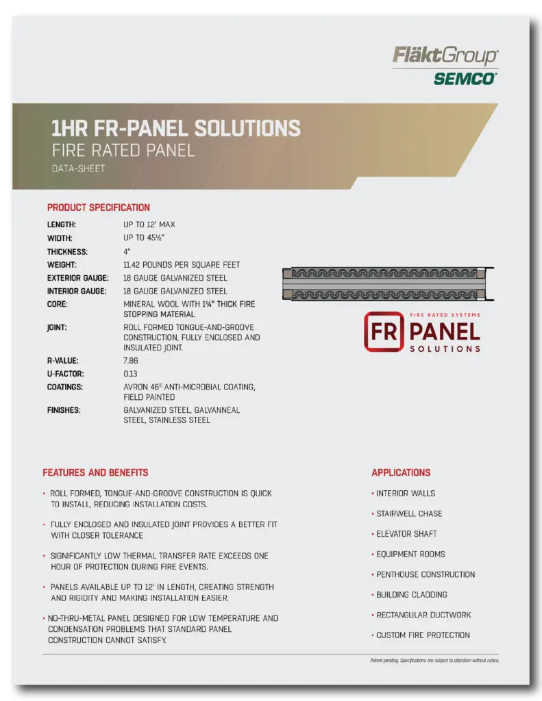 1 Hour Fire Rated Panel Solutions
