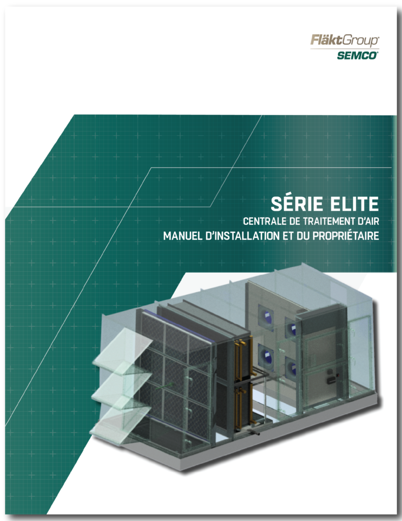 ElitePro Series AHU - Installation & Owner's Manual - French