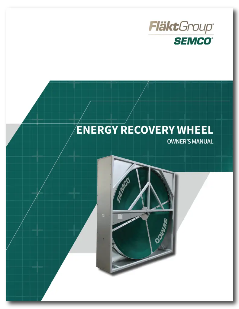 Total Energy Recovery Wheel Installation & Owner's Manual