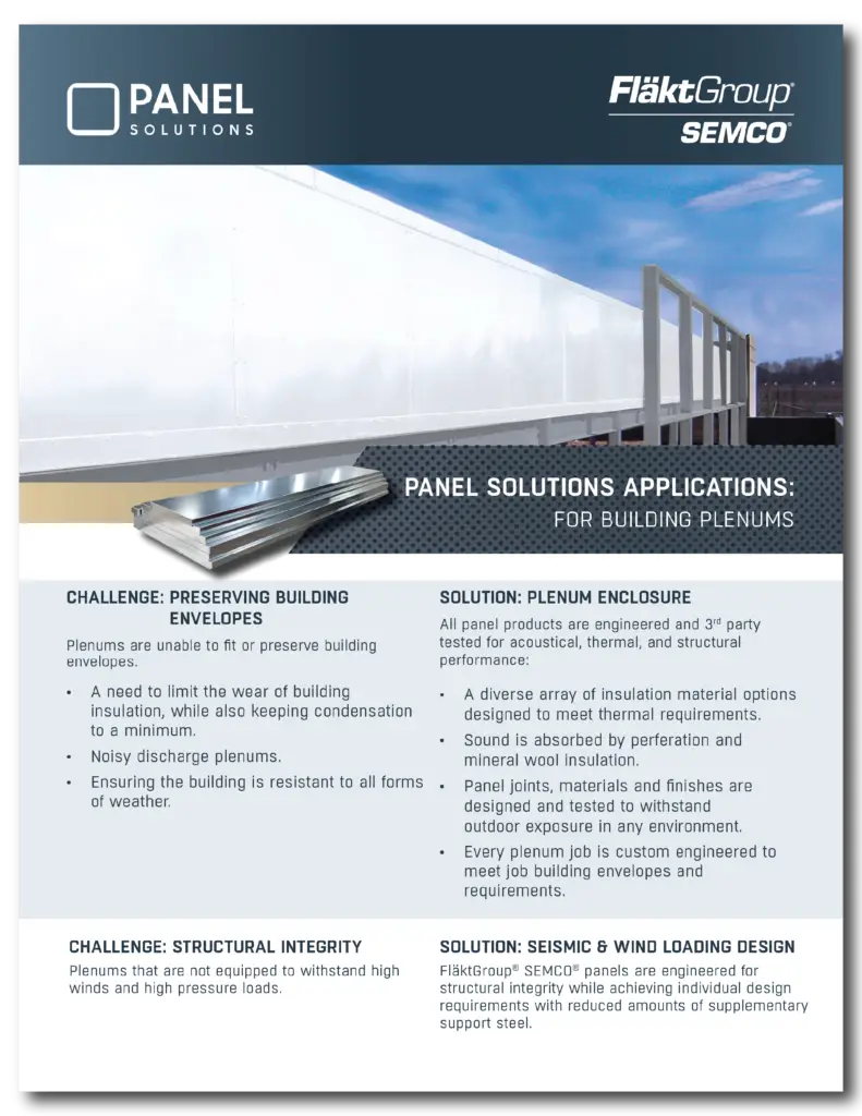 Modular Panels - Building Plenums Cutsheet